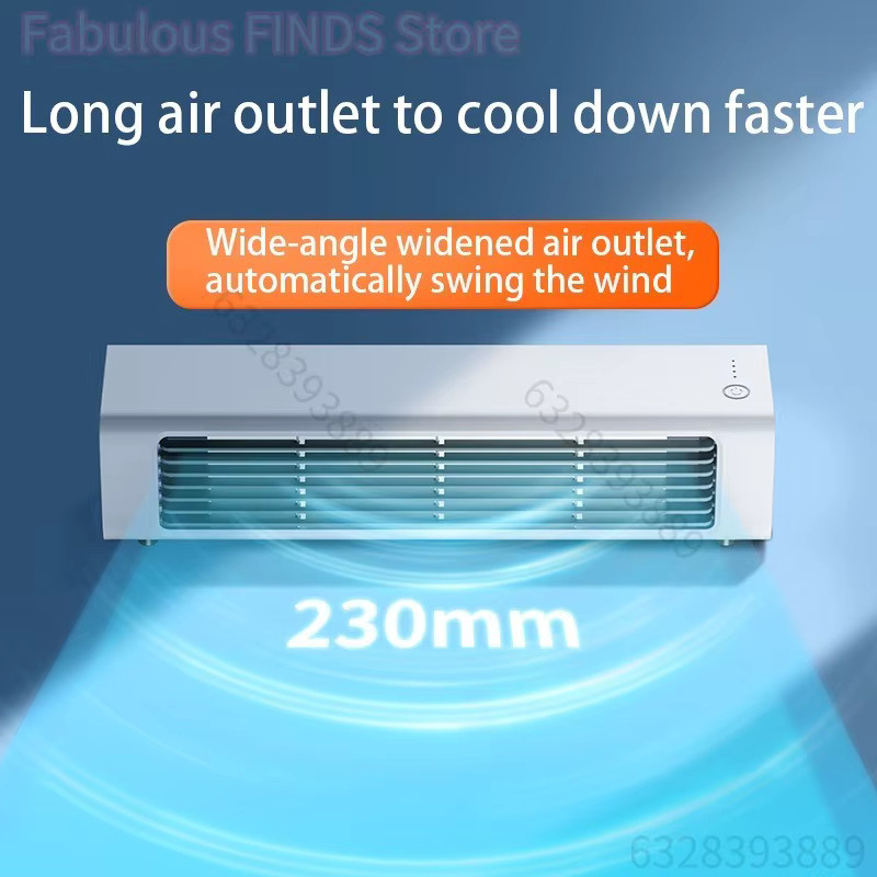 AZNM Turmventilator ohne Rotorblätter zur Wandmontage mit Fernbedienung in Blau und Weiß - Bild 2