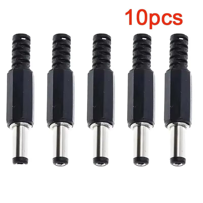 10 Stück DC-Netzstecker Adapter-Stecker in Schwarz, 5,5 x 2,1 mm - Bild 4