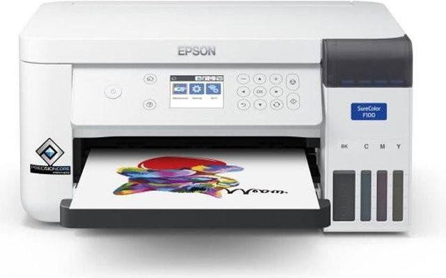 Epson SC-F100 Sublimationsdrucker in Weiß mit USB, LAN und WLAN für A4-Drucke - Bild 1