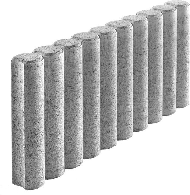 Kann Rundpalisaden-Randstein Grau B/T/H: 50 x 25 x 6 cm - Bild 1