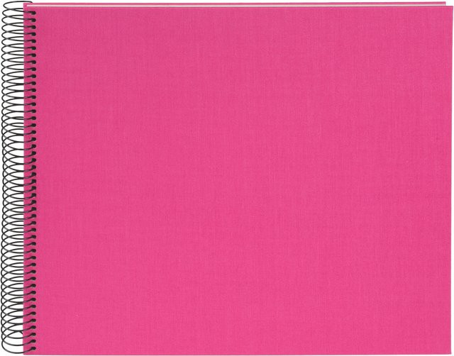 goldbuch Spiralalbum aus Leinen in Electric Fuchsia mit 40 weißen Seiten, B/H: 30 x 35 cm - Bild 1