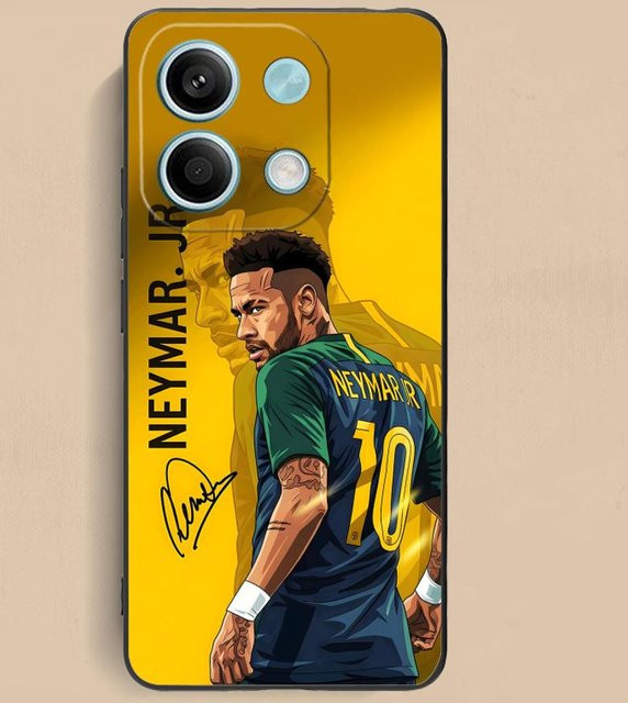 Stoßfeste TPU Handyhülle FC N-Neymar-S für Xiaomi Redmi Note 14 13 12 11 S Pro Plus 4G 5G in Gelb - Bild 1