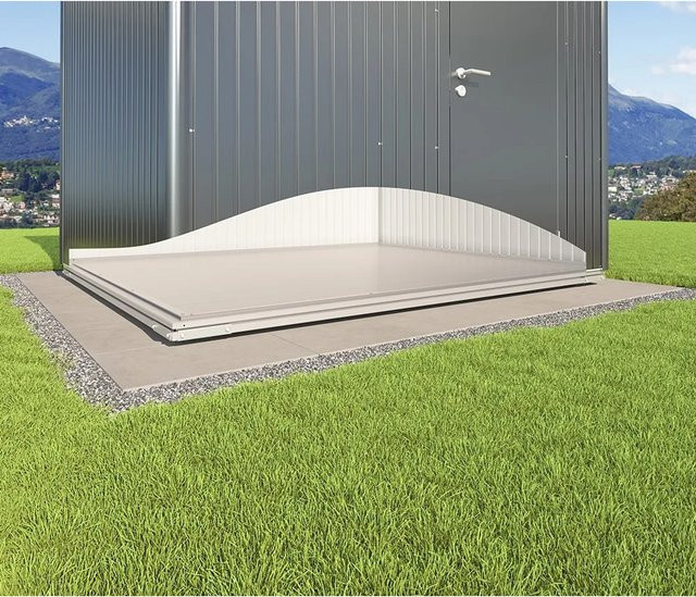 Biohort SmartBase Fundament für Gerätehaus AvantGarde A1 aus Stahl und Aluminium in Silberfarben, B/T: 172 x 172 cm - Bild 1