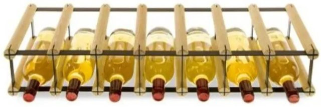 PROREGAL Modulares Weinregal Vinotega aus massivem Kiefernholz in Natur, H x B x T: 12,5 x 72,5 x 24,5 cm - Bild 1