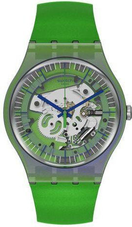 Swatch Armbanduhr, Quarz, Kunststoff, Grün, Unisex - Bild 1