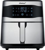Steba HF 8000 Family Heißluftfritteuse in Schwarz und Silber aus Edelstahl mit 1800 Watt und Timer - Bild 1