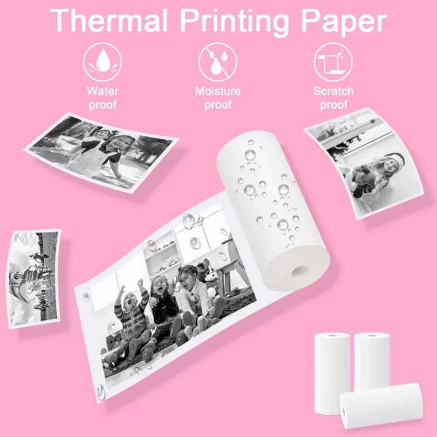 30 Rollen PeriPage Thermopapier Aufkleber in Weiß für Kinderkameras B: 57 mm, T: 25 mm - Bild 2
