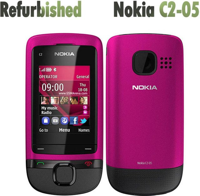 Generalüberholtes Nokia C2-05 Slide Handy in Blau, entsperrt mit 1 SIM-Karte - Bild 1