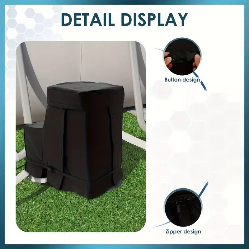 Intex Poolpumpenabdeckung aus 420D-Stoff in Schwarz für Filter mit 35,56–40,64 cm Durchmesser mit Klettverschluss - Bild 2