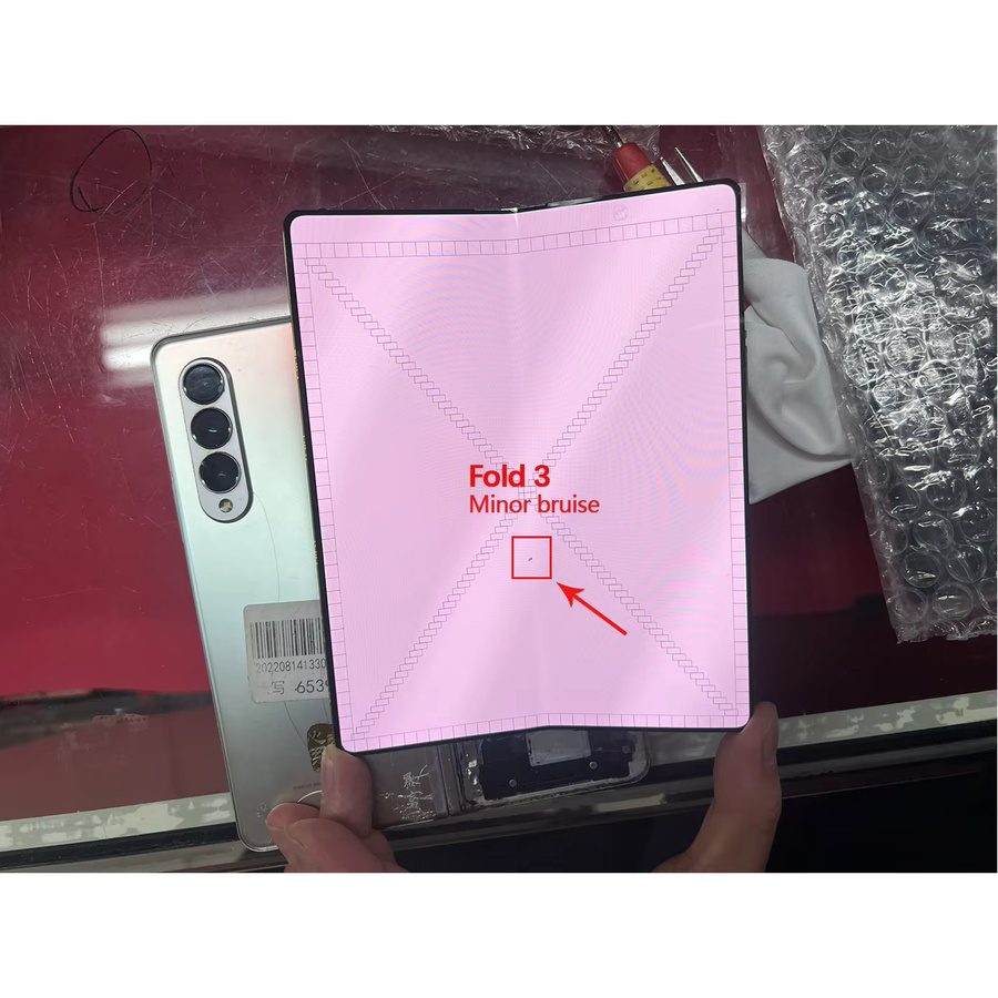 Samsung Z Fold 3 LCD-Touchscreen mit Rahmen in Schwarz (gebraucht, mit kleinem Defekt, kein AMOLED-LCD) - Bild 3