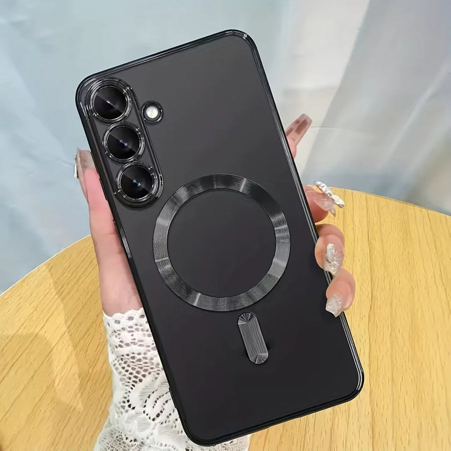 Samsung Magnetische Ladehülle mit Linsenschutz für Galaxy S26 S25 S24 S23 S22 S21 S20 Ultra Plus FE in Gold und Transparent - Bild 1
