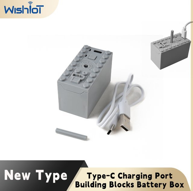 wishiot MOC Wiederaufladbare Batteriebox Typ-C Ladeanschluss, Zubehör - Bild 1
