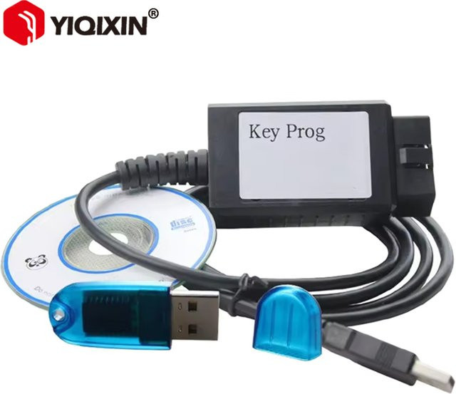 YIQIXIN FNR Key Prog 4 IN 1 Schlüsselprogrammierer mit USB-Dongle für Nissan, Renault und Ford, OBD2 Auto-Diagnosetool, Schwarz - Bild 1