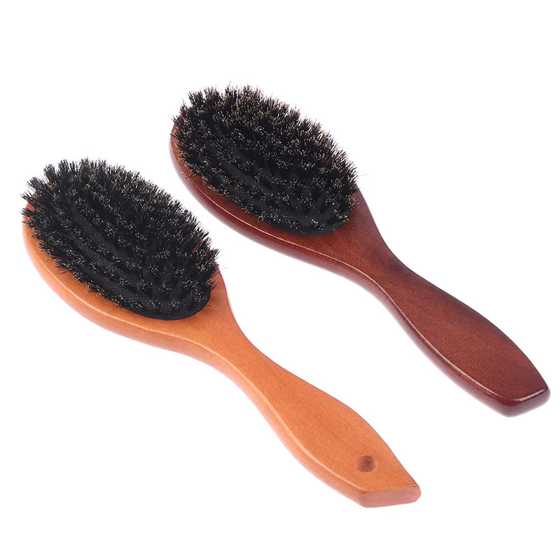 Sommer4 Haarbürste mit Holzgriff und Wildschweinborsten, Unisex - Bild 3