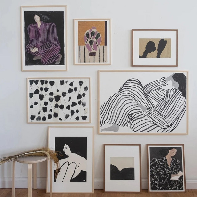 Potdemiel Abstrakte Kunst Leinwand mit geometrischen Figuren in Multicolor im nordischen Stil - Bild 1