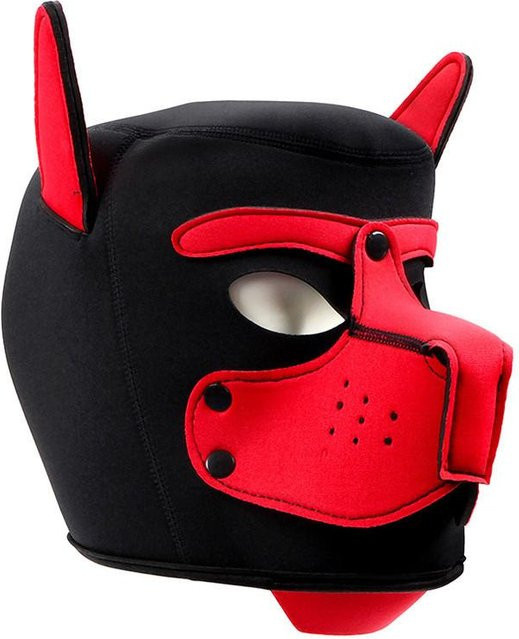 FluxAtelier Kapuze Halloween Welpe Rollenspiel Hundemaske Cosplay, rot - Bild 1
