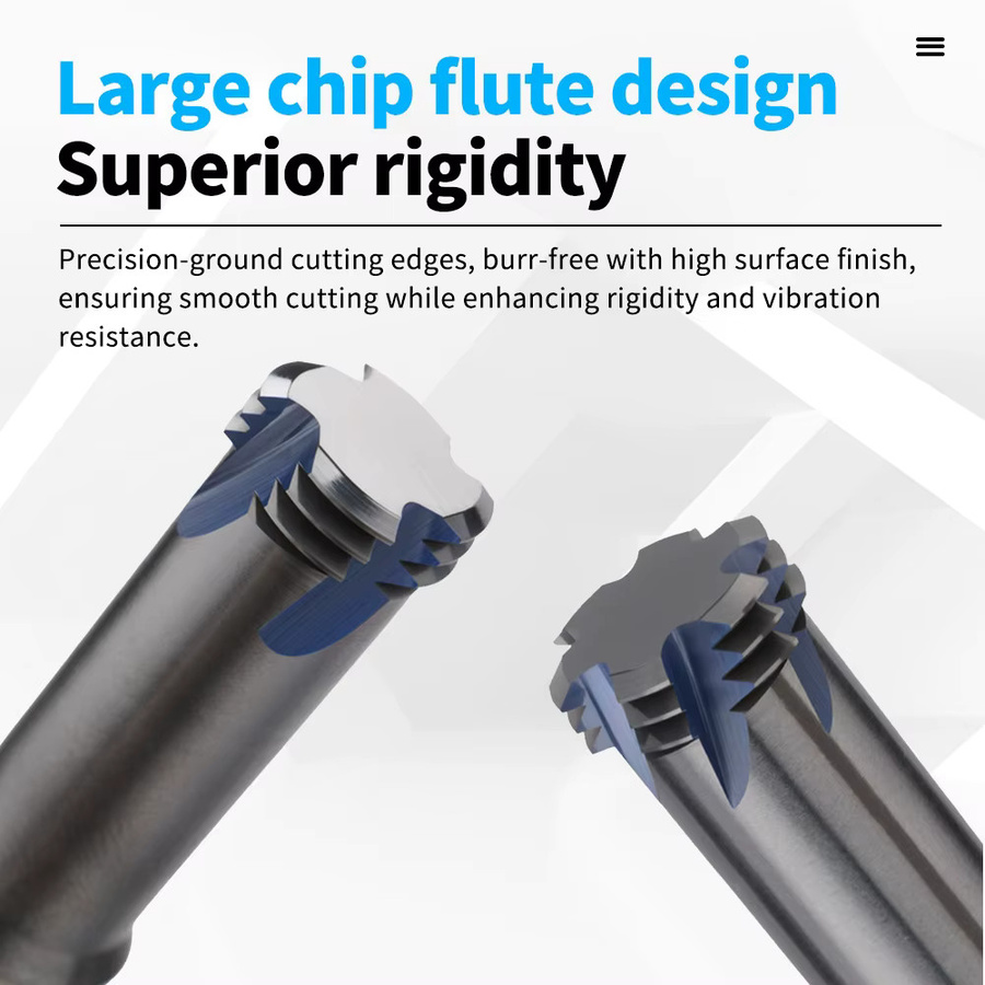 IRON ROOT 3-Schneidiger CNC-Gewindefräser aus Wolframkarbid für gerade Rohrgewinde BSPP, G1/8-28, G1/4-19, G3/8-19 Zoll, Farbe: Silber - Bild 4