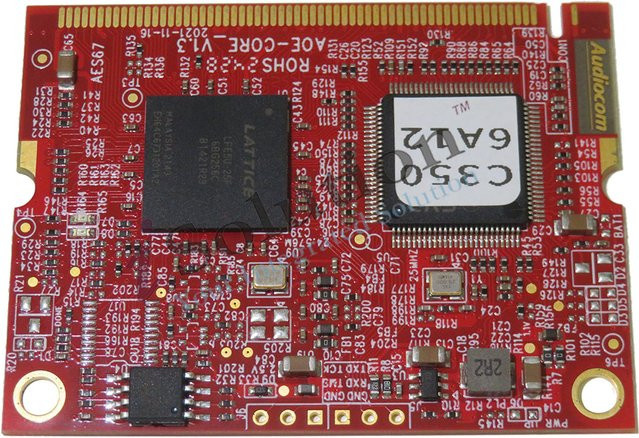 Audiocom Dt Aes67 Audio-Netzwerk-Übertragungsschnittstellenmodul 64x64 A264 in Rot - Bild 1