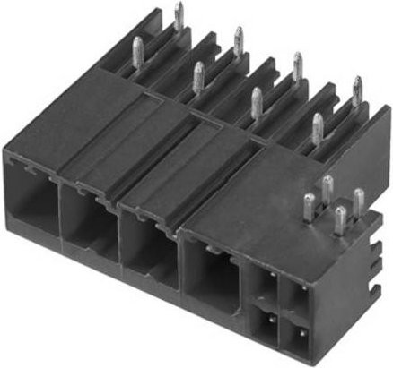 Weidmüller Stiftgehäuse-Platine BU/SU in Schwarz, 48 Stück, Rastermaß: 7.62 mm - Bild 1