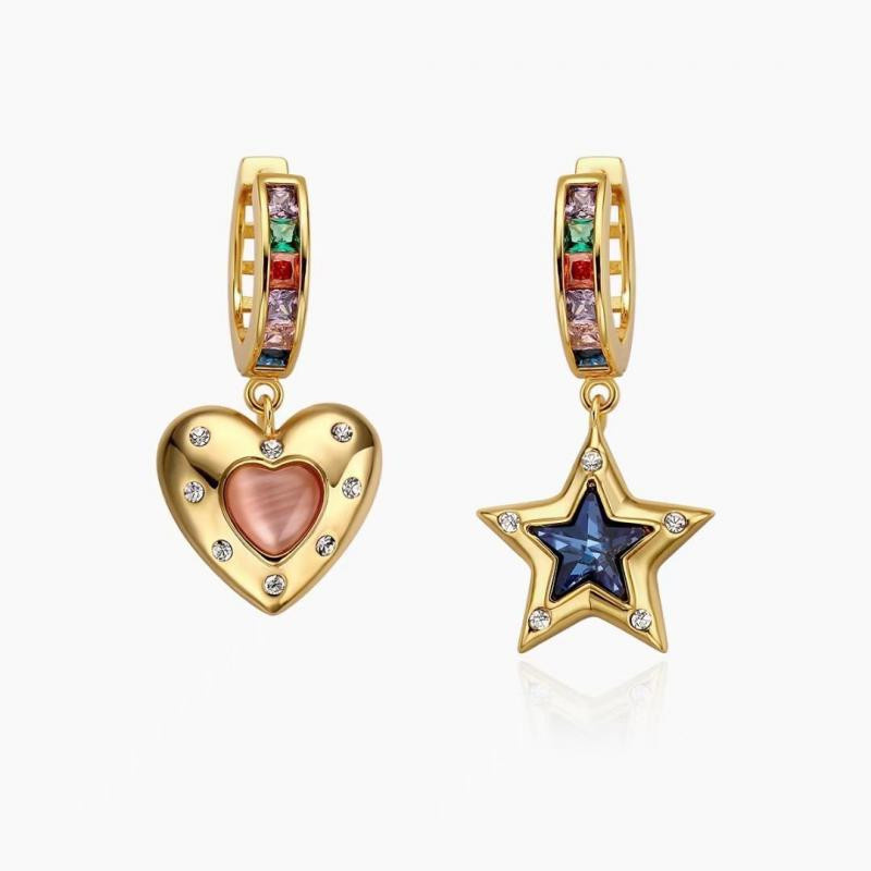 YIRAN Jewelry Ohrringe, Kupfer, Bunt, Kristall, Damen - Bild 2