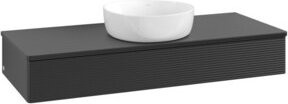 V&B Waschtischunterschrank Antao mit Frontstruktur in Blau, B/T/H: 120 x 50 x 19 cm - Bild 1