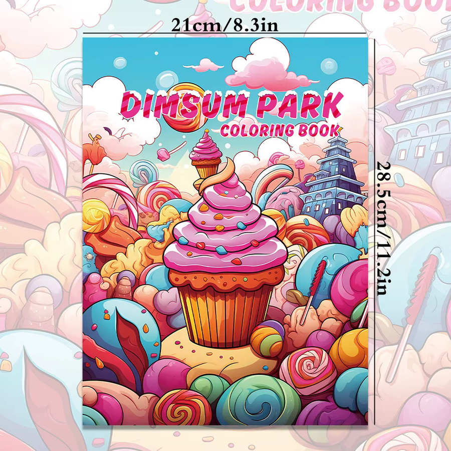 Dessert-Malbuch für Teenager mit 39 verschiedenen Mustern und 100 g/m2 dickem Papier in Multicolor - Bild 2