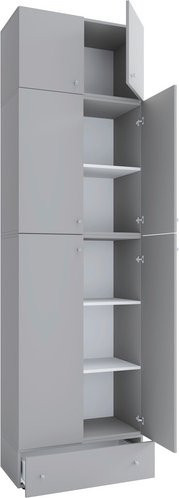 VCM Kleiderschrank Lona grau B/T/H: 39 x 70 x 240 cm - Bild 1