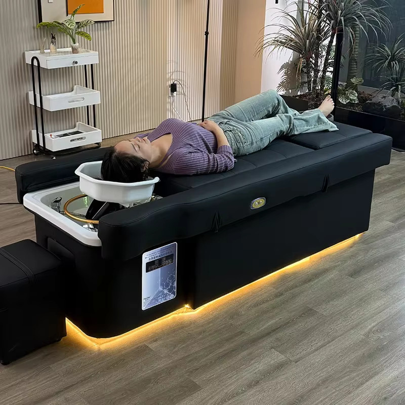 Verstellbares FULANG Shampoo Bett in Grün für professionelle Salon-Anwendungen und Spa-Behandlungen - Bild 2