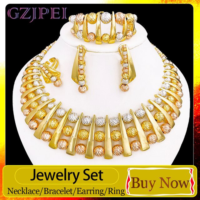 GZJPEI Schmuckset, Bicolor, Damen, Verlobung - Bild 1