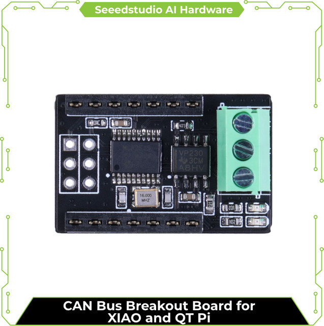 Seeed Studio CAN-Bus-Breakout-Board für XIAO und QT Py mit MCP2515-Controller und SN65HVD230-Transceiver-Chip, Schwarz - Bild 1