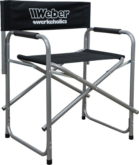 Weber Werkeholics Regiestuhl in Schwarz mit Textilene-Bezug und Armlehnen aus pulverbeschichtetem Aluminium - Bild 1