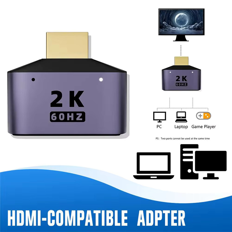 BSN HDMI 1 zu 2 Splitter Dual-HDTV-Adapter für 2K Dual-Output - Bild 2
