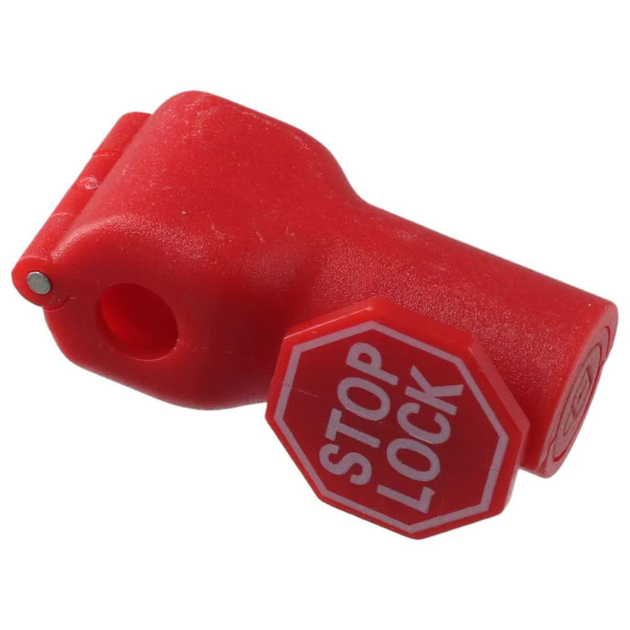 Red Peg Hook Stop Lock Anti-Diebstahl-Haken aus Kunststoff für Pegboards in Rot - Bild 2