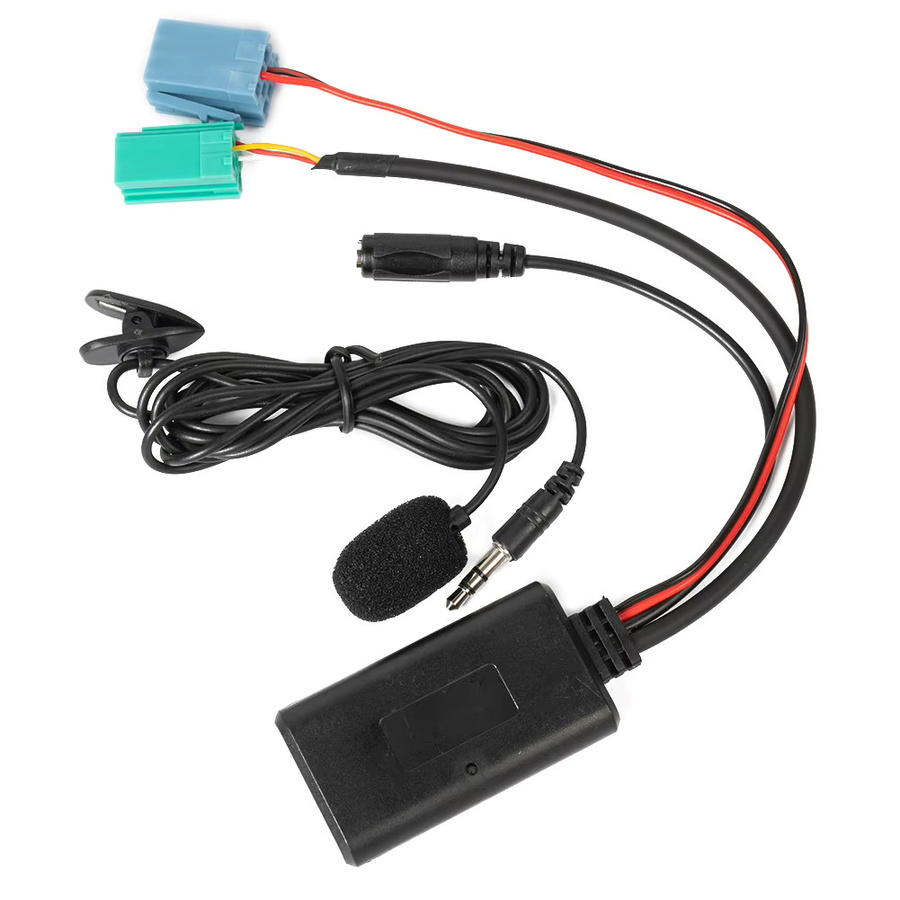 Stereo Audio Aux Eingangkabel mit 3,5 mm Klinkenstecker für Renault Clio, Espace, Kangoo, Laguna und Megane, Schwarz - Bild 3