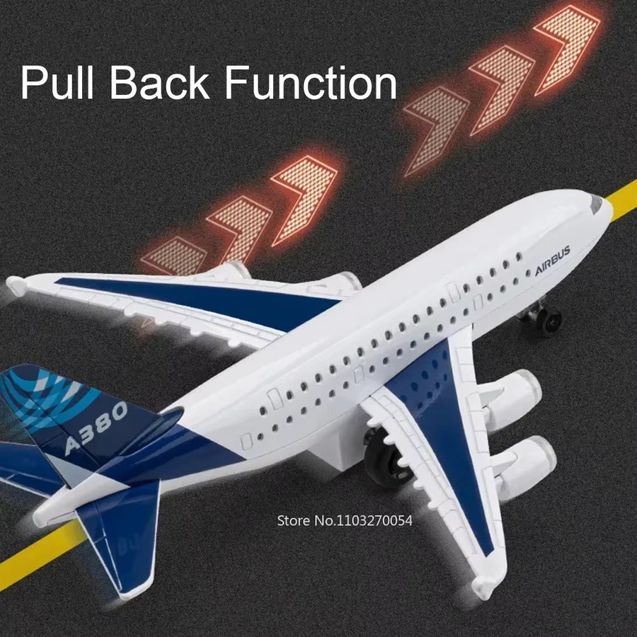MAKEDA Sichuan Airline China Eastern Airlines A380 Modell Spielzeug, 1:32, Metall, mit Licht und Sound, Zurückziehen - Bild 3