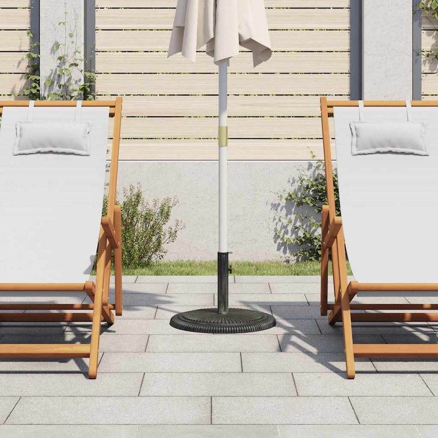 vidaXL Sonnenschirmständer aus Gusseisen in Grün mit floralem Design, B/T/H: 45 x 45 x 30 cm - Bild 5