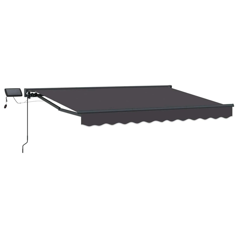 vidaXL Manueller Markisenrahmen mit LEDs in Anthrazit, B: 250 cm, T: 200 cm, H: 325 cm - Bild 2