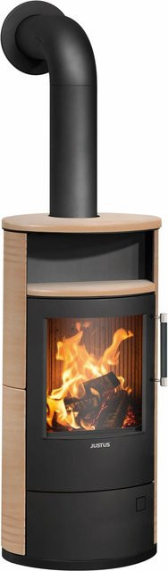Justus Island 5 2.0 Kaminofen mit Keramik in Schwarz-Corretto mit 5 kW Leistung - Bild 1