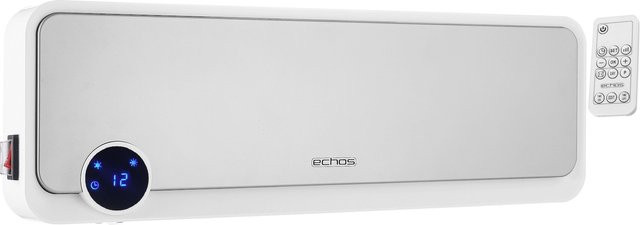 Echos Keramik Wandheizlüfter in Weiß mit Fernbedienung, Timer und Thermostat, 2000W - Bild 1