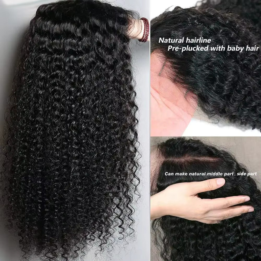 ALIKODY Echthaarperücke Jerry Curly, 13x6 HD Lace Frontal, Damen - Bild 4