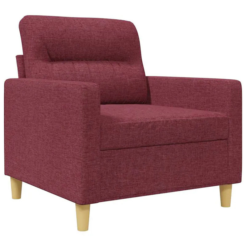 Modern Sessel von Vidaxl in Rot mit Stoffbezug und Metallgestell, Breite: 60 cm - Bild 2