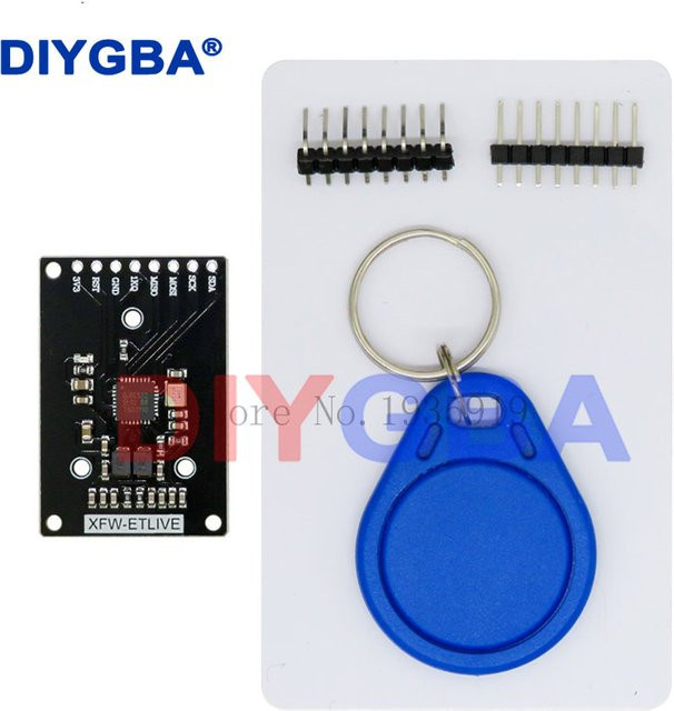 RFID Modul RC522 Mini Kit mit S50 Tags, 13,56 MHz, SPI Schreiben und Lesen für Arduino Uno, Durchmesser: 6 cm - Bild 1