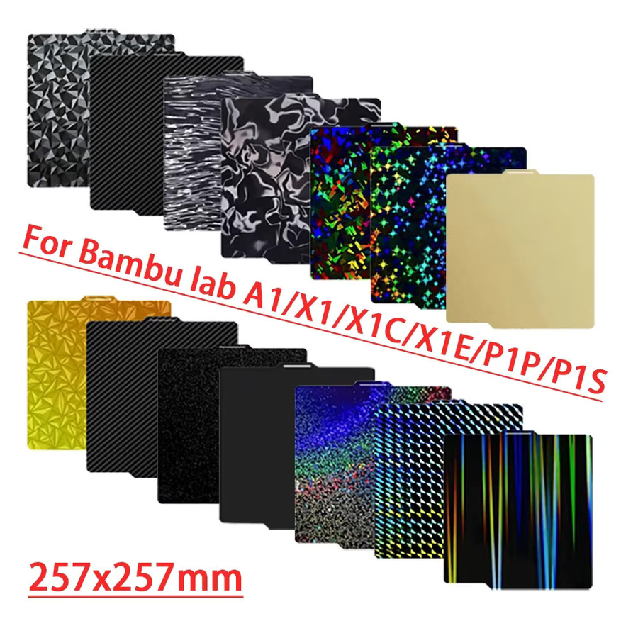 Bambu Lab Doppelseitige Federstahl-Druckplatte für A1 P1P P1S P2S X1C in Schwarz - Bild 4