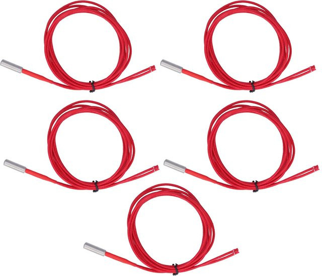 5 Stück Heizpatronen für 3D-Drucker aus Edelstahl und Kupfer, 12V 40W, Farbe: Rot, Durchmesser: 6 mm, Länge: 20 mm - Bild 1