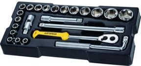 Stanley 23-tlg Steckschlüsselsatz 1/2 Zoll aus Chrom-Vanadium in Silber - Bild 2