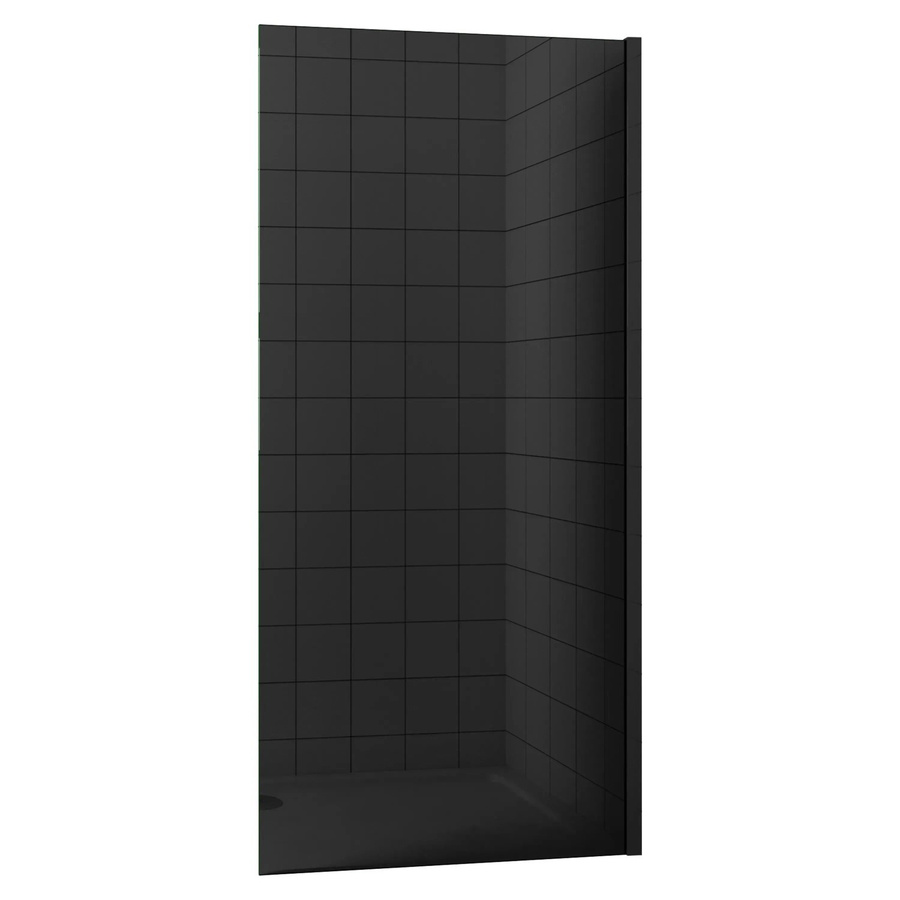 AICA Walk In Duschtrennwand aus NANO-Glas in Schwarz/Grau mit Easy-Clean-Beschichtung, Breite: 80 cm, Höhe: 200 cm - Bild 2