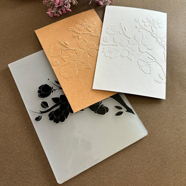 Sakura Pflanzen Decoupage Ordner aus Kunststoff für Bastelarbeiten und Collagen - Bild 1