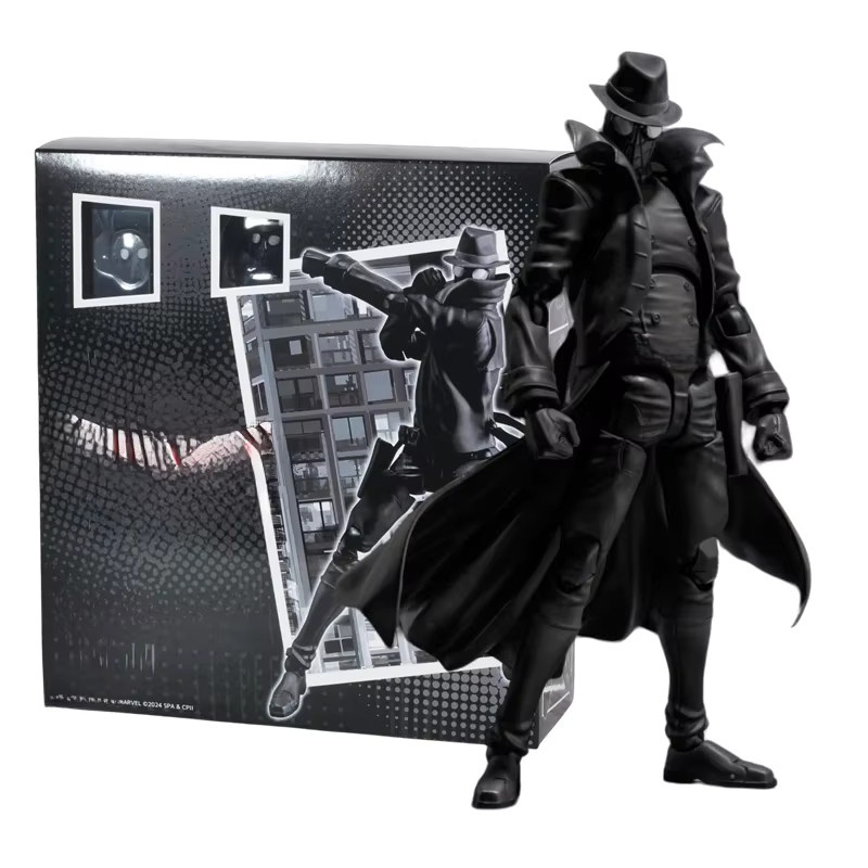Marvel Spider Man Noir Peter Parker Actionfigur, Schwarz - Bild 5