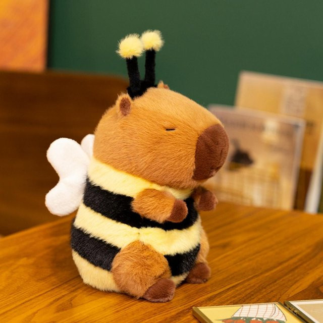 Binchi Fitness Kawaii Biene Capybara Plüschtier, schwarz, ab 3 Jahre - Bild 1