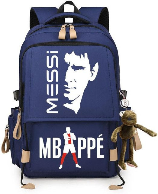 3-teiliges Schulrucksack-Set in Blau aus Oxford-Stoff mit großem Fassungsvermögen inklusive Federmäppchen und Schultergurt - Bild 1